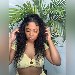 24” Pineapple Curly Lace Closure Wig
